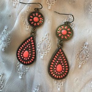 Neon Aztec Tropical Earrings